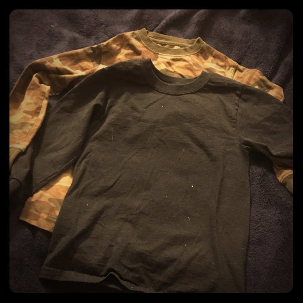 Black and camo little boy shirts